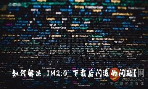 如何解决 IM2.0 下载后闪退的问题？